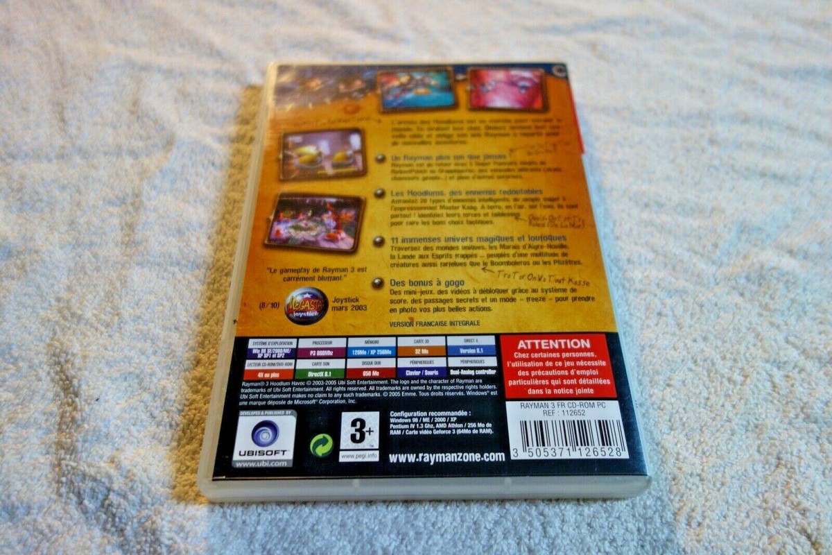 Rayman 3 Hoodlum Havoc PC - Neuf Sous Blister - Éditeur Ubisoft 2003 - Prix Négociable