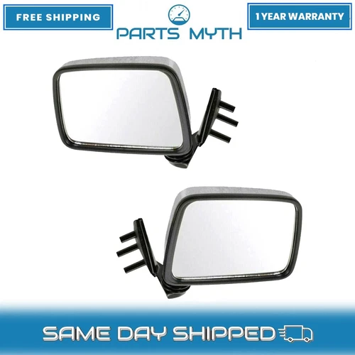 NEW Chrome Manual Side View Mirrors Set Fits For 1986-1997 Nissan D21 Hardbody