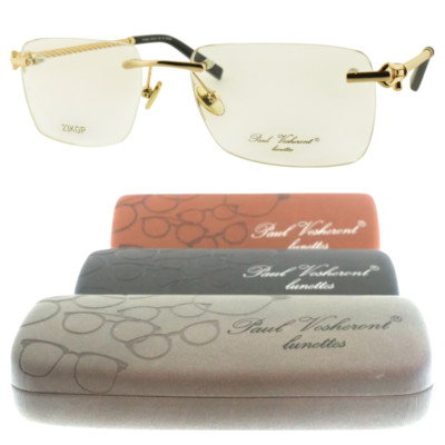 NEW PAUL VOSHERONT PV3634C2 23KGP 57-18-145 Gold Optical Frame Eyeglasses