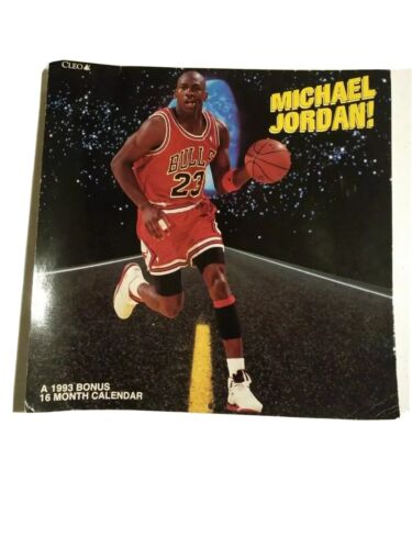 Póster de calendario de 16 meses de Michael Jordan 1993 A Bonus Chicago Bulls Cleo  - Imagen 1 de 6