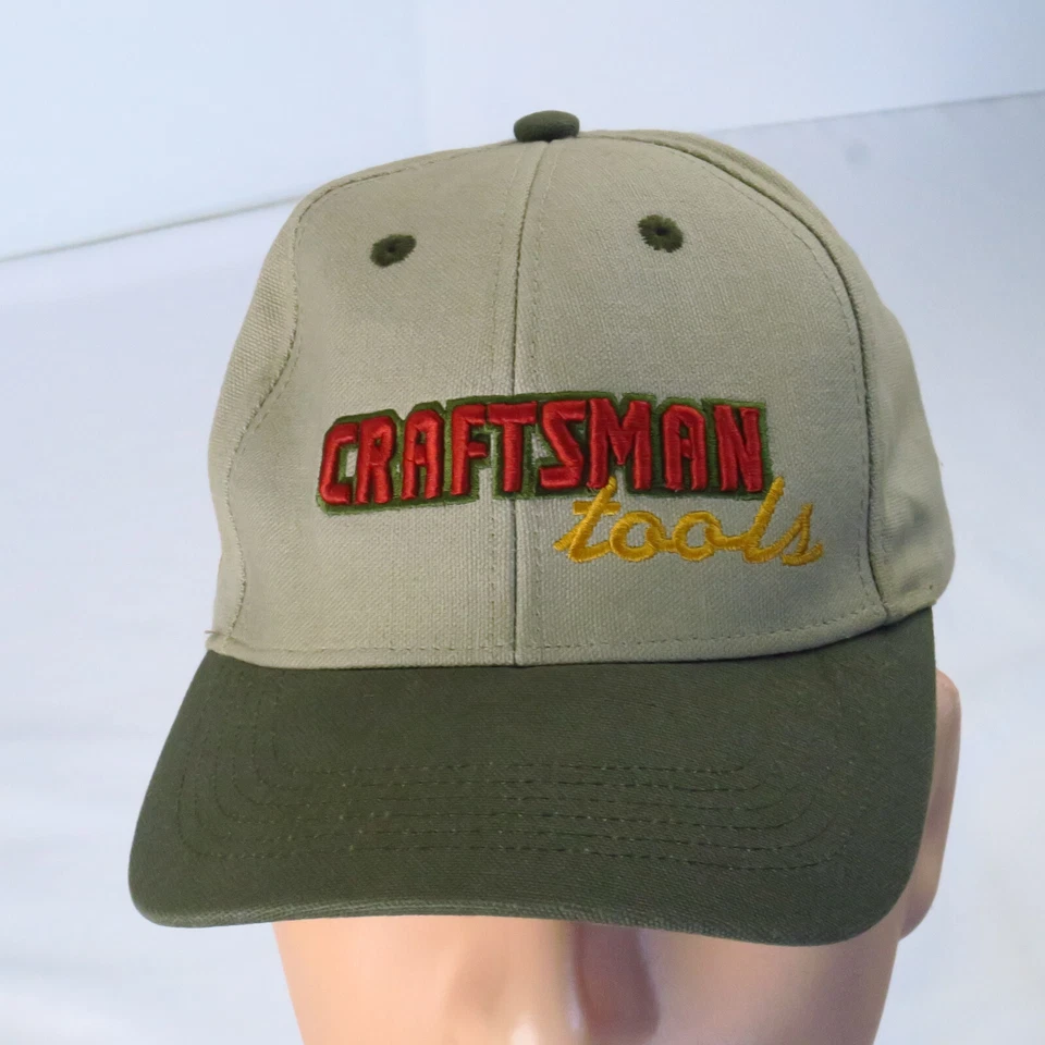 Boné Craftsman Tools cáqui bege verde bordado com alça trabalho em lona - Imagem 2 de 4