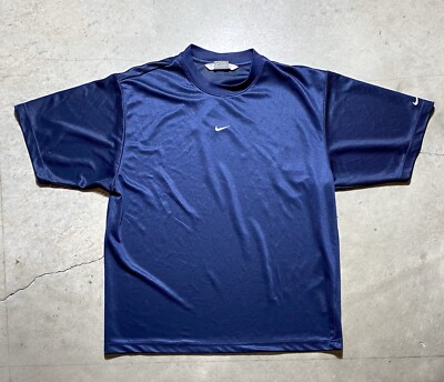 Men’s Vintage Y2K Nike Center Swoosh Logo Jersey Mesh T-Shirt sz M