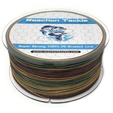 Reaction Tackle Braided Fishing Line - Pro 10LB (150 yards) Green Camouflage