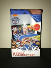 Nickelodeon PAW Patrol 4-Piece Microfiber Full Sheet Set Kids Childrens Bedding