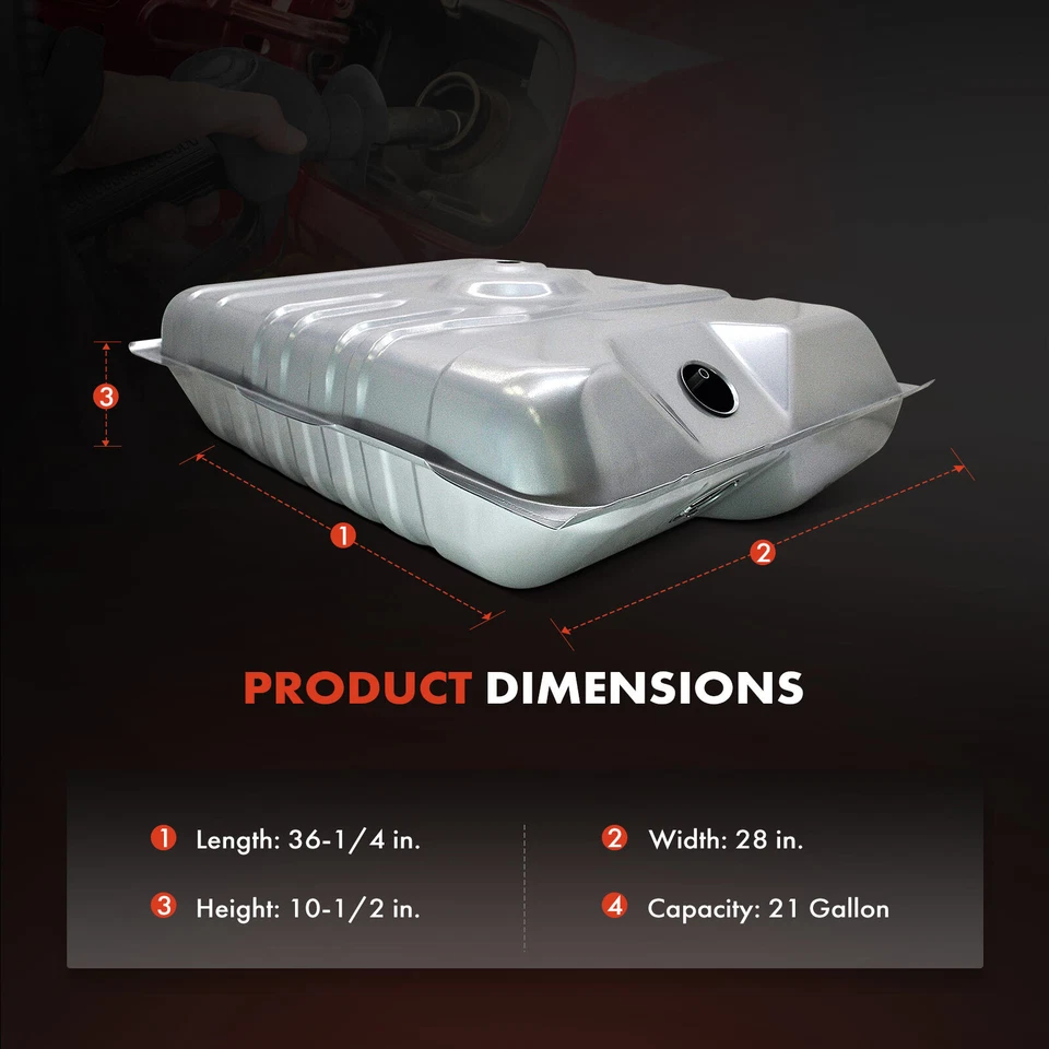 Tanque de combustible de 21 galones con anillo de bloqueo para Ford LTD II Lincoln Mark IV Mercury Cougar Foto 4 de 4