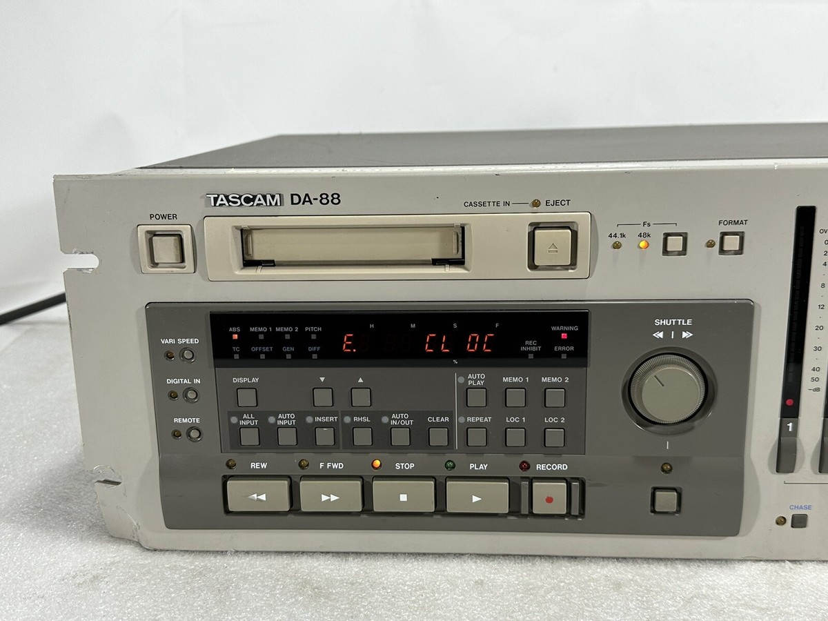 Tascam DA-88 ~ 8-Ch Multitrack Digital Audio Recorder ~ Power On