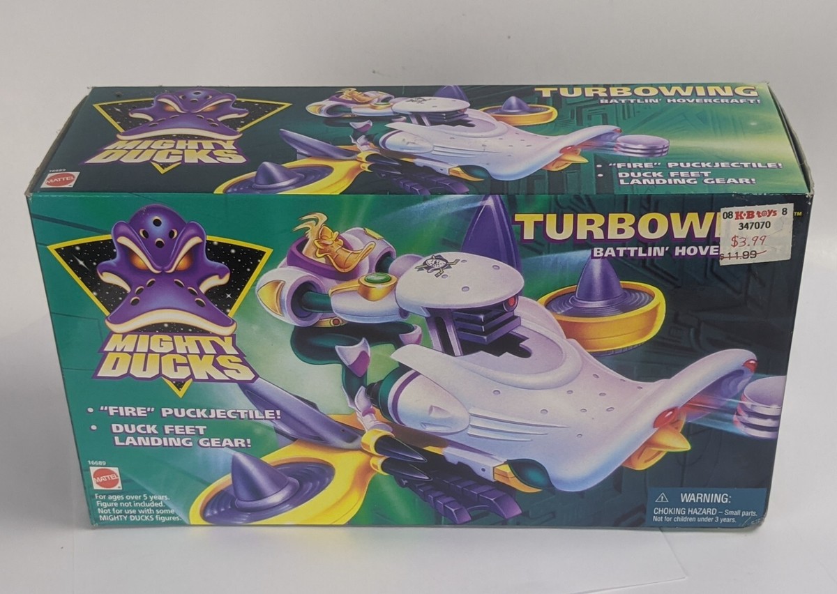 90's Mattel Mighty Ducks Turbowing Battlin Hovercraft SEALED Box
