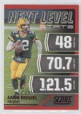 2021 Score Next Level Stats Red Aaron Rodgers #NL4 c4h
