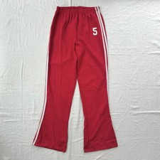 Vintage Roderick Size 6 Red Track Pants White Stripes Flare Leg medium