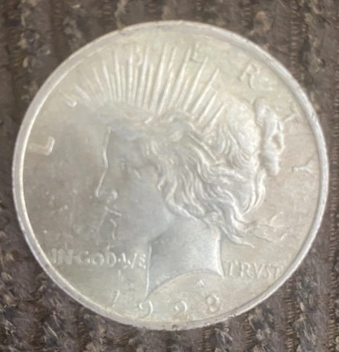 1923 Peace Silver Dollar $1 Coin 90% Silver Very Good Condition