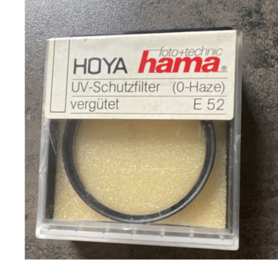 Hoya Hama UV-Schutzfilter 52mm (0-Haze) Kreisförmig, E52, Kamera
