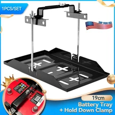 Car Storage Battery Holder Hold Down Tray Adjustable Bracket 19cm  Screw Rod ABS