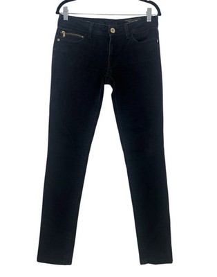 DL1961 Amanda Skinny LAX The Travel Pant Size 28 Black Jeans Zip-Pocket