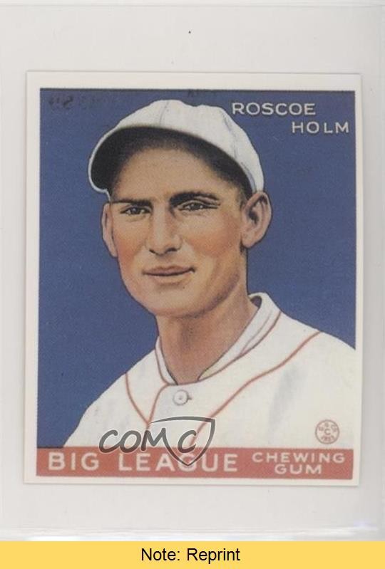 1983 Renata Galasso 1933 Goudey Reprints Roscoe Holm #173 READ 3c7