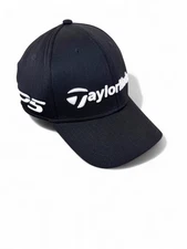 TaylorMade Golf Hat Black Stitched White Logo M1 TP5 Adjustable Outdoor Sports