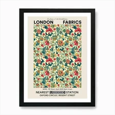 Poster Clover Chic London Fabrics F Framed Wall Art Poster Canvas Print Picture