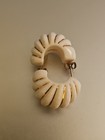 Vintage 14k.Yellow Gold Lucite Half Hoop Pierced Earrings — photo 3
