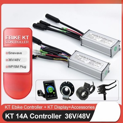 E-bike KT 36V/48V 14A with LCD Display SM Waterproof Plug Sinewave Controller