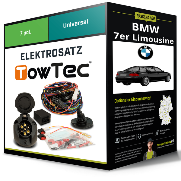 Elektrosatz 7-Pol Universell für BMW 7Er Limousine 10.1994-11.2001 NEU-image