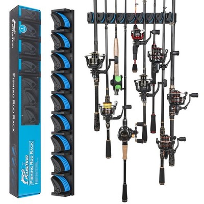 PLUSINNO Vertical Fishing Rod Holder, Wall 44 x 9 x 5.8 cm, Blue 1-pack |  eBay