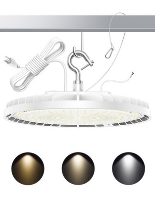 150W UFO LED High Bay Light 4500K-5700K Garage Factory Lighting 22500LM US PLUG