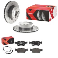 brembo SPORT BREMSSCHEIBEN + XTRA BELÄGE VORNE passend für BMW 1er E87 + 3er E90