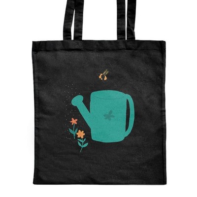 Klassische schwarze Shopper-Tasche ''Watering The Flowers'' (ZB00022988)
