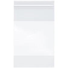 Plymor 6" x 9", 4 Mil with White-Block Heavy Duty Zipper Reclosable Plastic Bags