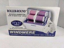 Windmere Hair Setter Flocked Gentle Curls 12 Jumbo Curlers Hot Rollers Purple