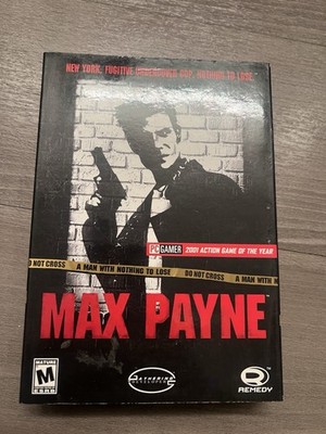 Vintage Max Payne PC Game Complete Big Box 2001 Remedy Windows CD-ROM Shooter