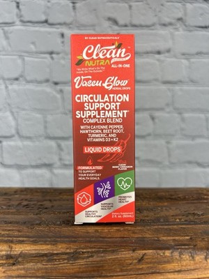 Clean Nutra Vascu Glow 2 Fl Good ForCirculation Improves Cardiovascular Health