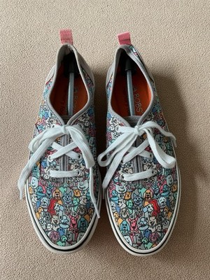 Bob s Sketchers Dog Print Sneakers Memory Foam Sz. 9.5 Lace Up