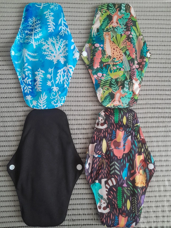 serviettes hygiéniques réutilisables en tissu lavable charbon de bambou - Photo 3/4