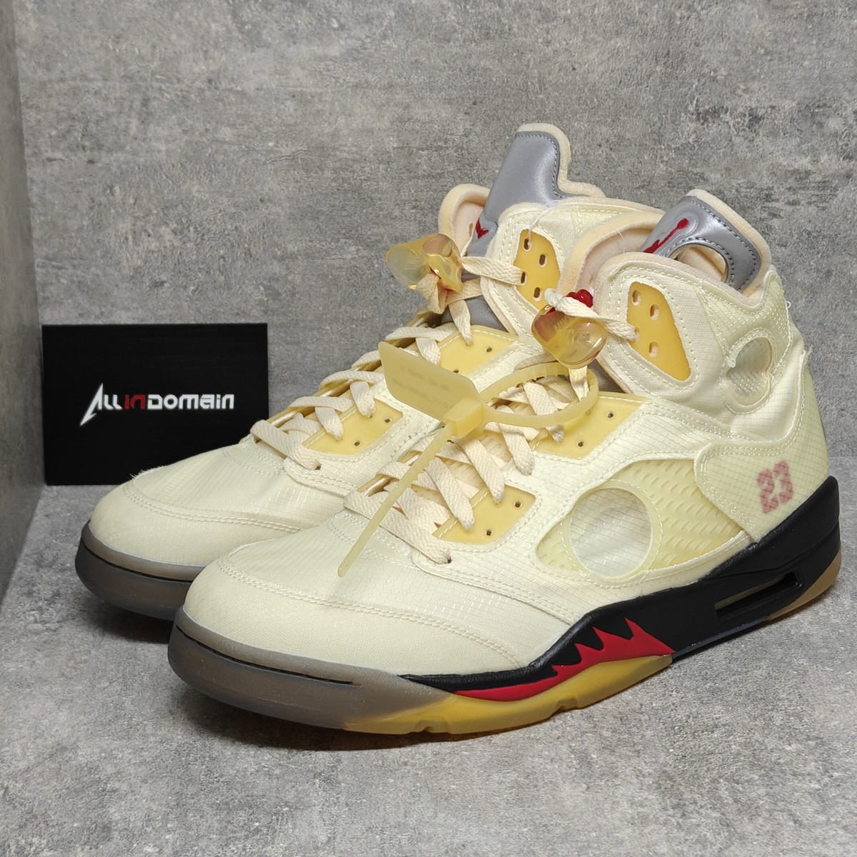 Size 9 - Jordan 5 SP x Off-White Mid Sail for sale online | eBay