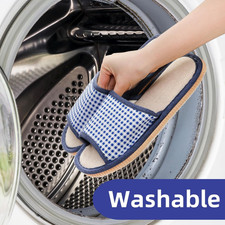 10 Pairs Washable House Slippers Guests Disposable Indoor Slipper Thick Sole Non