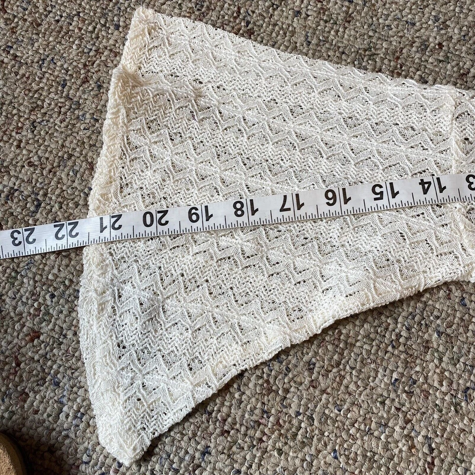 Vestido Art Class Niñas Talla XL 14/16 Encaje Manga Campana Marfil Flecos Cottagecore Foto 3 de 4