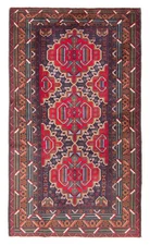 Traditional Vintage Hand-Knotted Oriental Carpet 3'11" x 6'7" Wool Area Rug