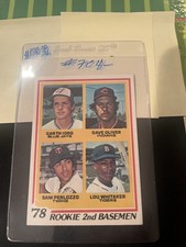 1978 Vintage Baseball card #704.  Rookie  LOU WHITAKER CARD #2. rookie card picture