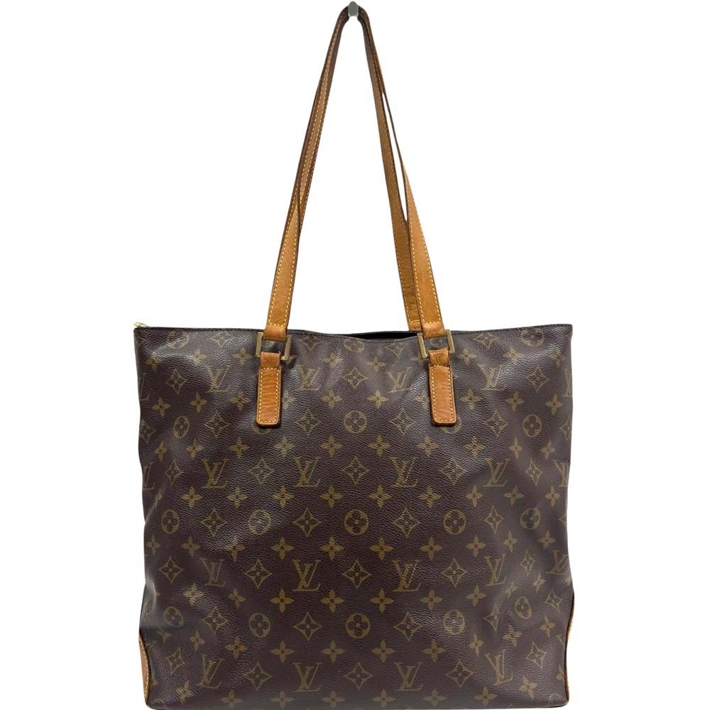 Louis Vuitton Cabas Mezzo Tote Brown Leather