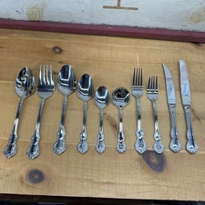RSVP 18/10 Stainless Flatware set W/ Serving Pieces Lot of 105 Pieces
