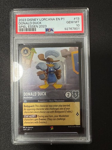 Donald Duck - Musketeer graded PSA 10 for sale on eBay