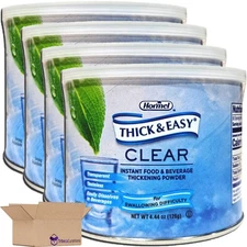 Clear Instant Food & Beverage Thickening Powder Value Pack | 4.44 Ounce Can | Pa