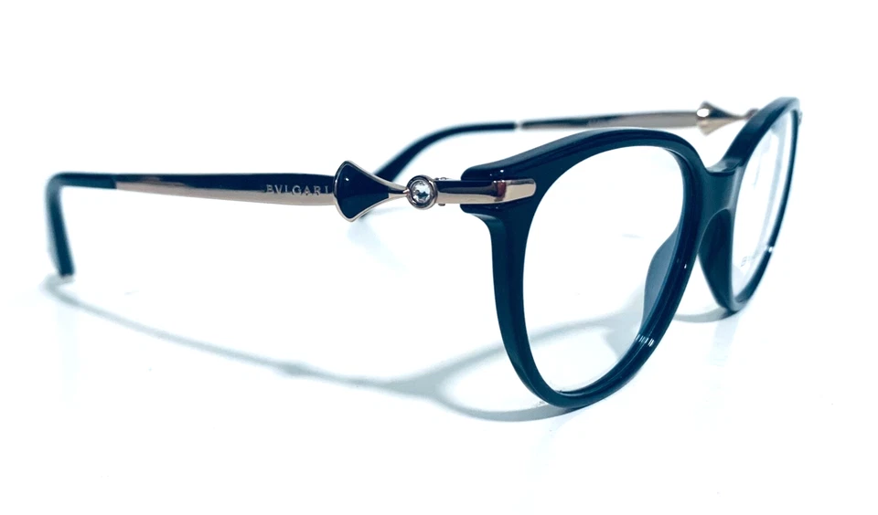 BVLGARI BV 4143-B 501 NEGRO ORO OJO DE GATO GAFAS AUTÉNTICAS 51-17-135 MM ITALIA Foto 4 de 4