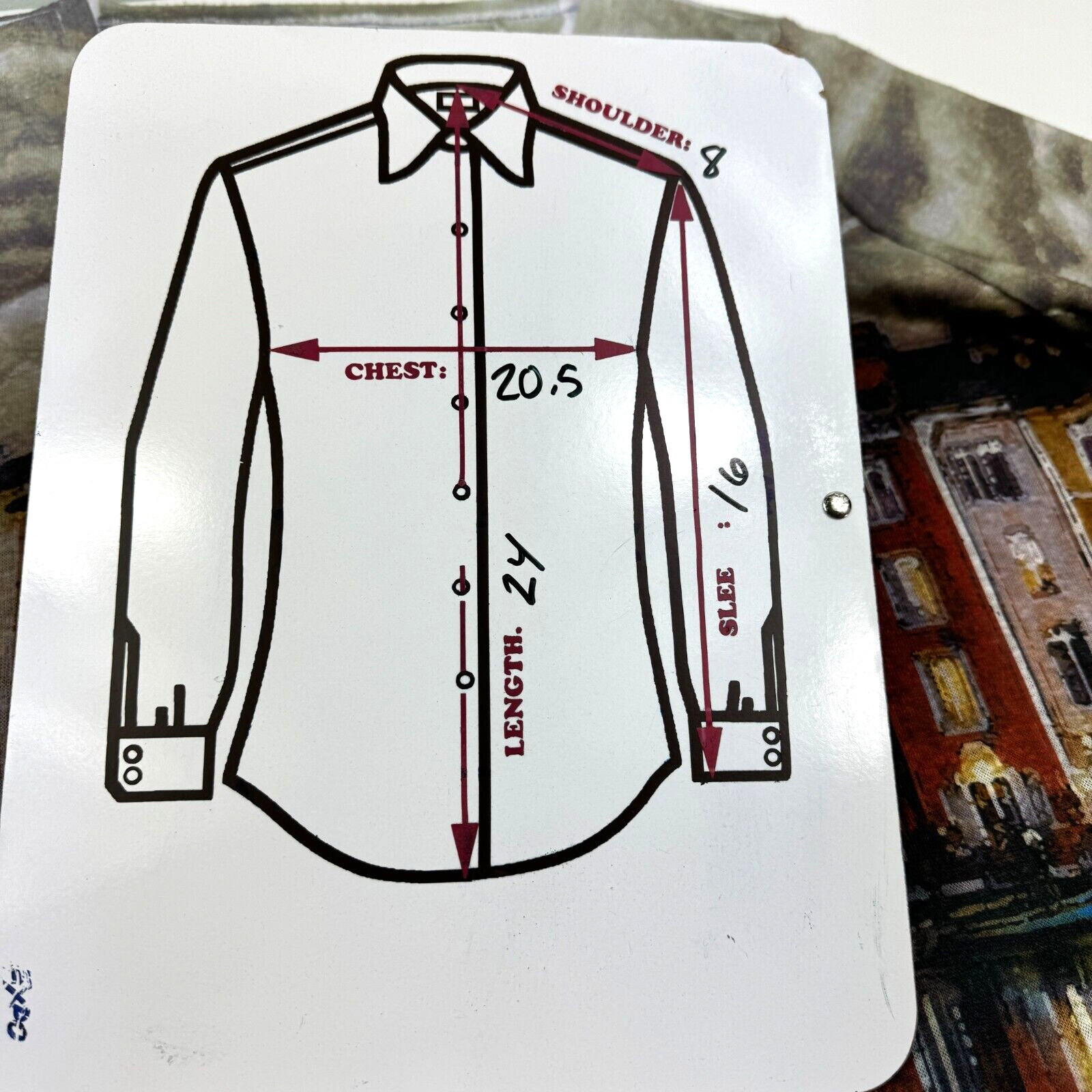 FDJ Womens Top Small Twilight in Venice 3/4 Sleeve Lightweight Art to Wear Shirt