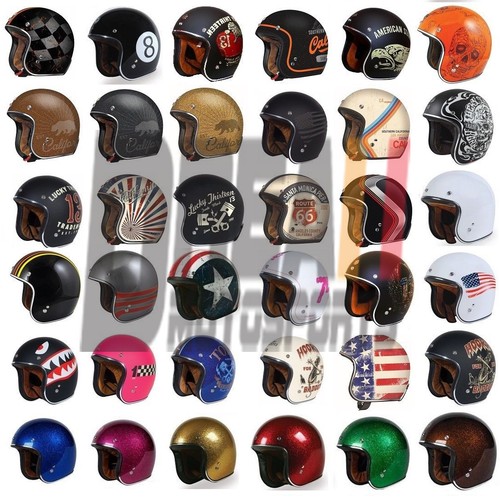 New TORC T50 Open Face 3/4 Motorcycle Helmet DOT Cafe Racer Retro Vintage - Afbeelding 1 van 32