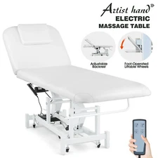 White Electrical Massage Table Facial Bed Tattoo Beauty Spa with Remote Control