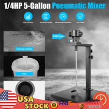 5 Gallon Pneumatic Paint Mixer w/ Stand Air Agitator Blender Stirrer Mixing Tool