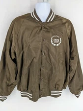 Vintage Hartwell 80s GTE Satin Snap Jacket Mens Size X Large Made in the USA