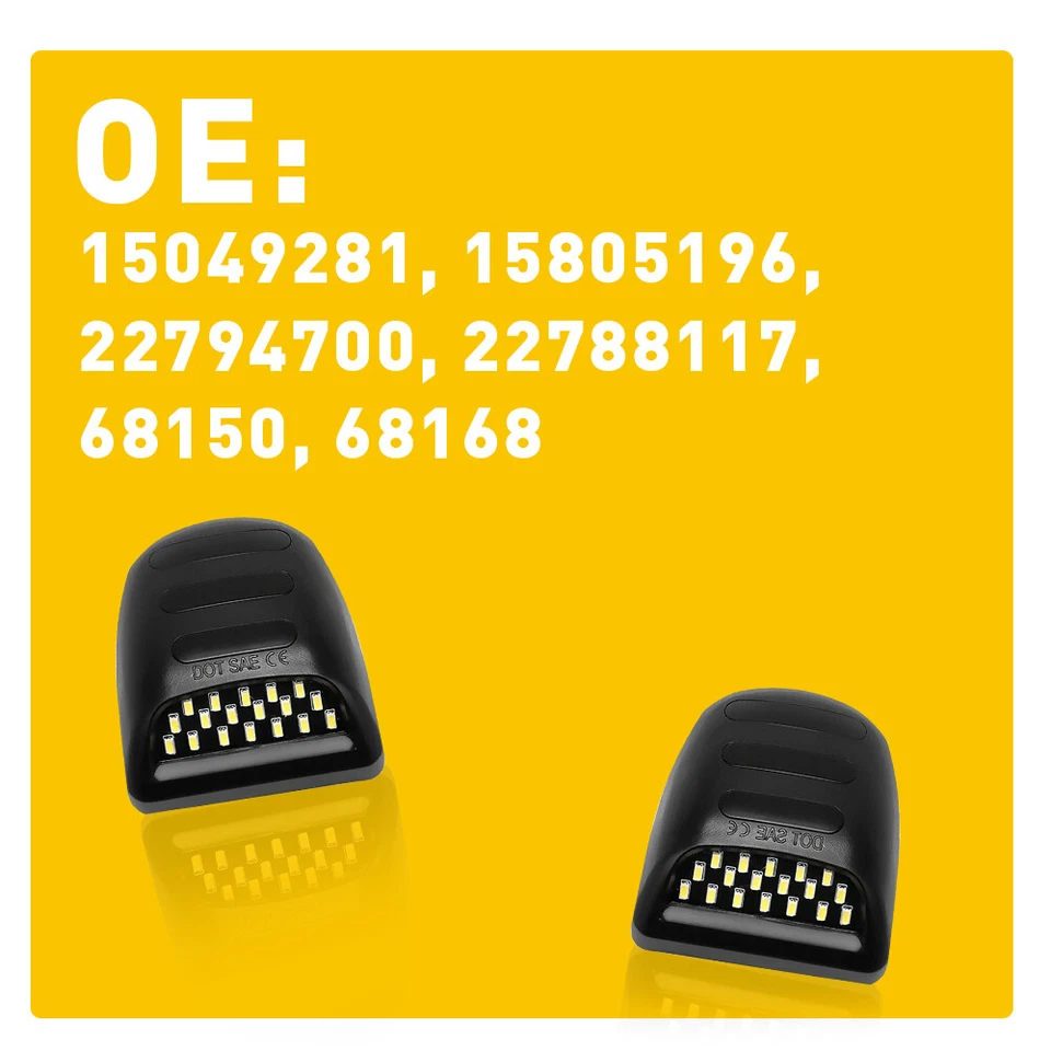 2X LED placa de licença luz tubo DRL vermelho para Chevy Silverado GMC Sierra 1500 2500 - Imagem 4 de 4