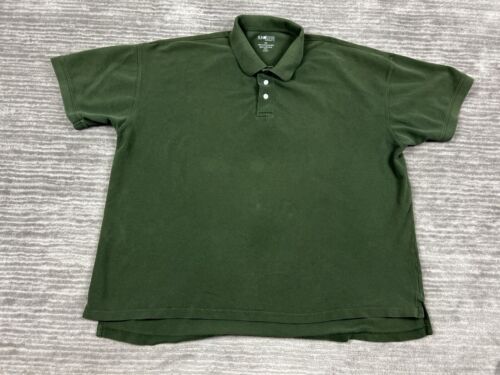 Sun River Clothing Co Shirt Mens XXL Green Short Sleeve Polo Cotton Blend